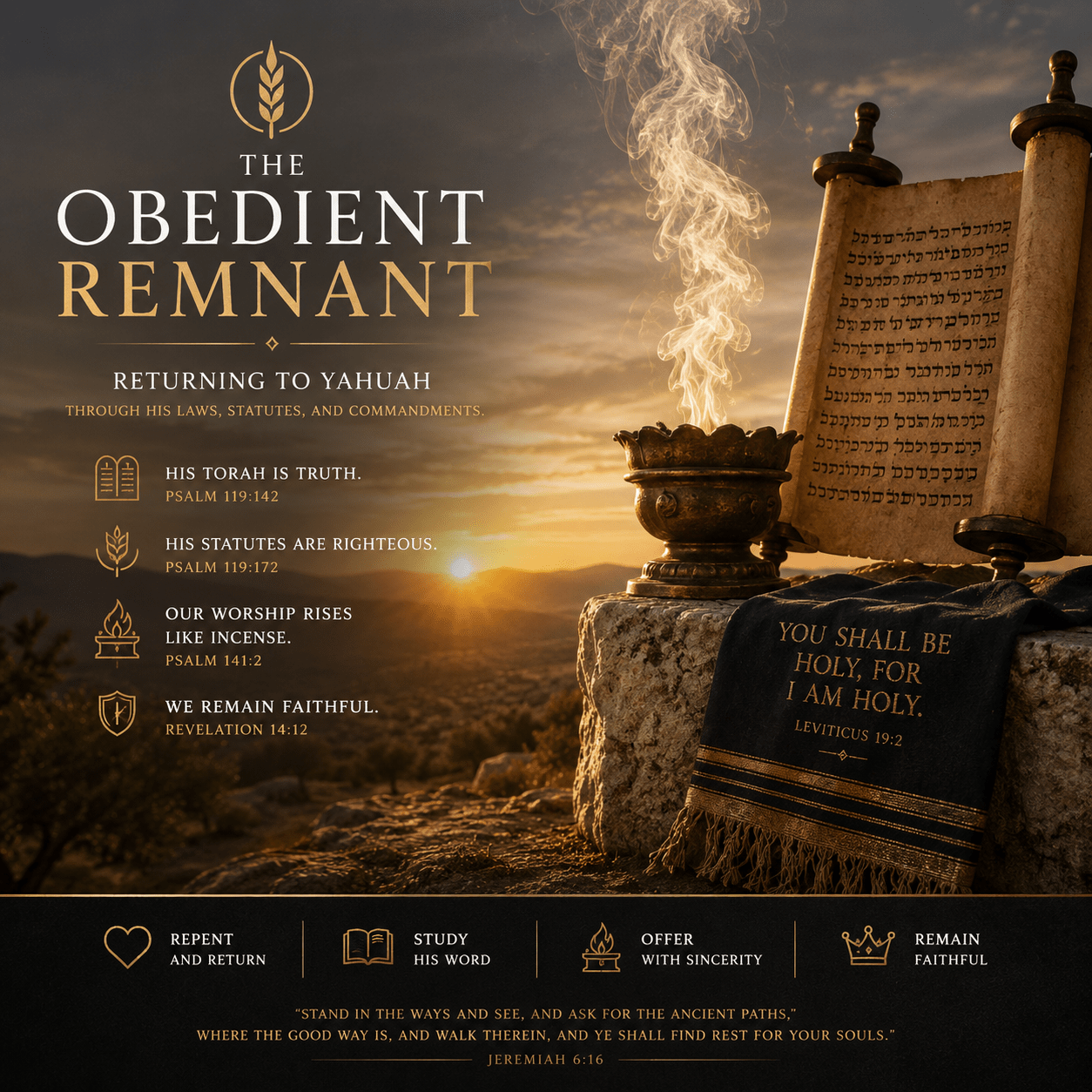 The Obedient Remnant: Returning to Yahuah’s Instructions - Remnant & Crown