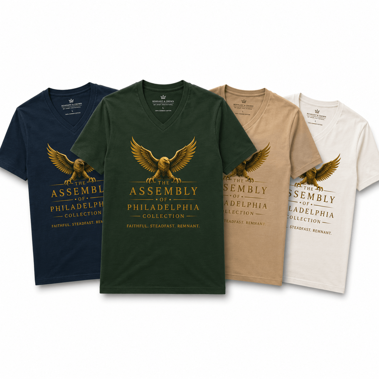 Assembly of Philadelphia TEE | M | | Remnant & Crown | Premium Scripture-Inspired Apparel