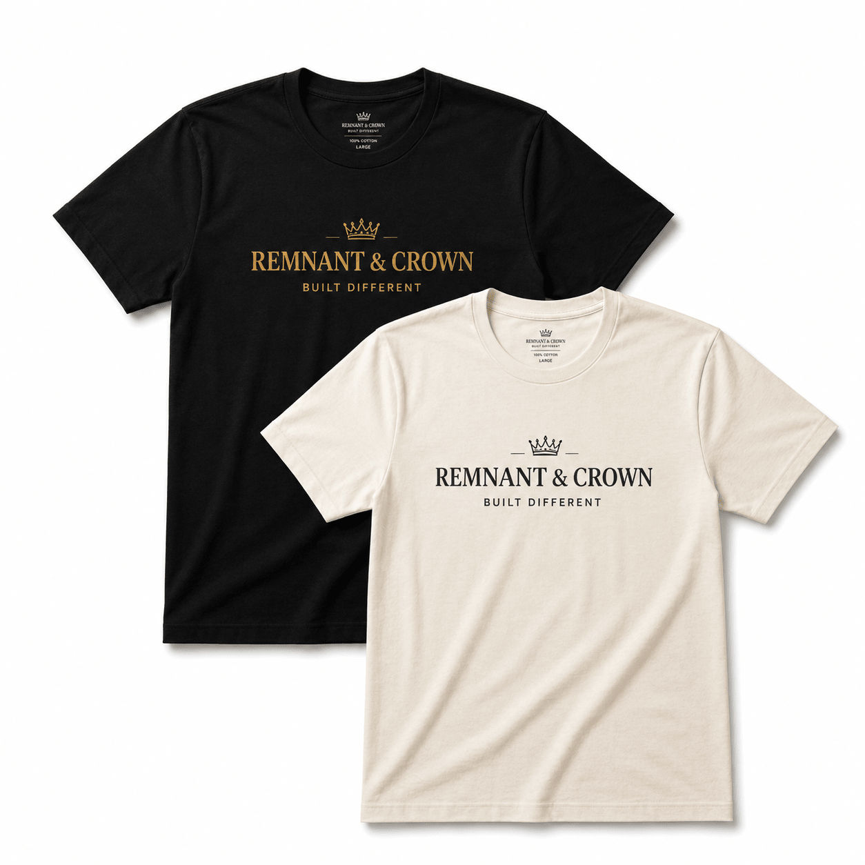 Built Different TEE | Cream | | Remnant & Crown | Premium Scripture-Inspired Apparel