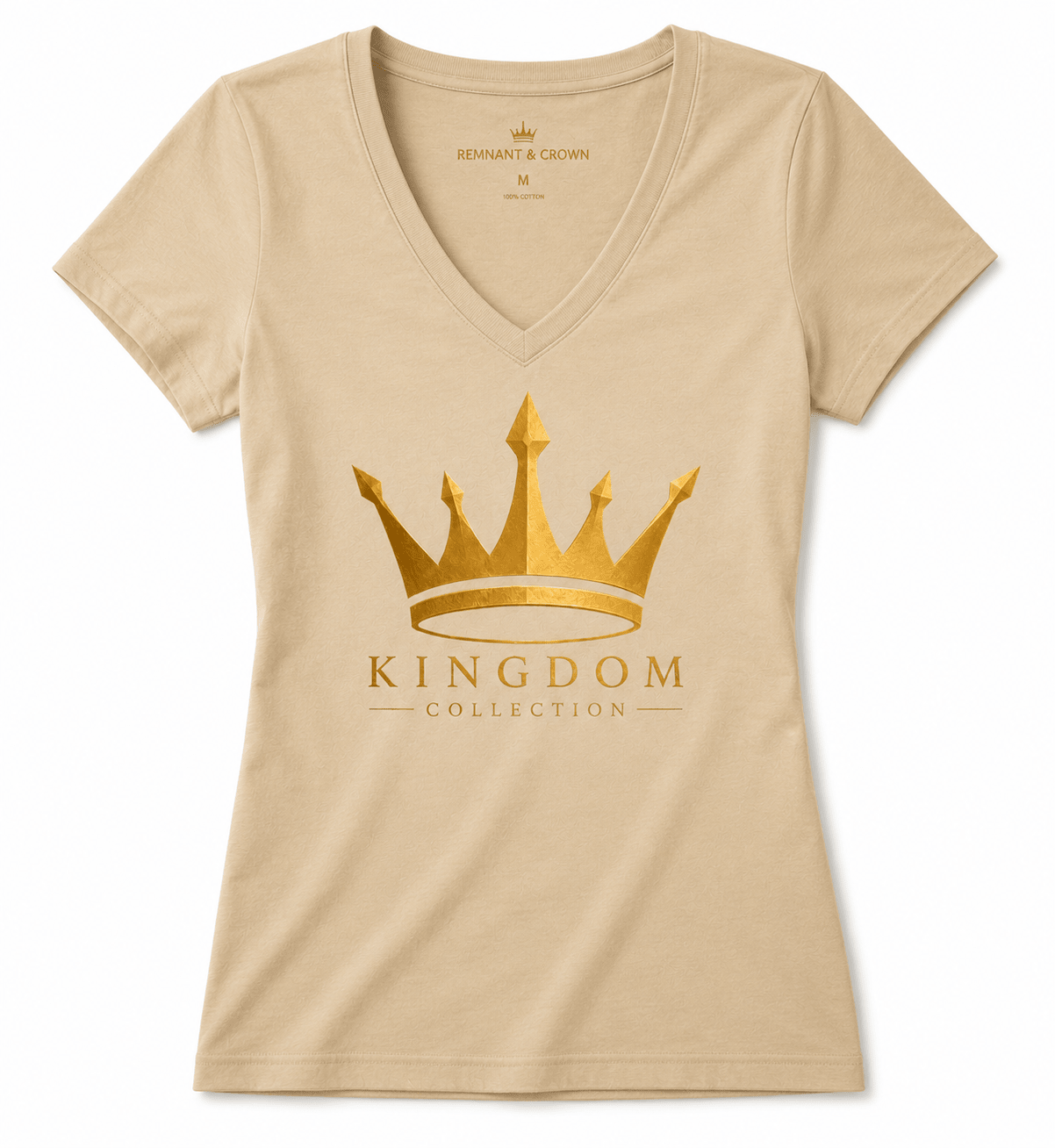 Kingdom Crown women's TEE - sand | XS | | Remnant & Crown | Premium Scripture-Inspired Apparel