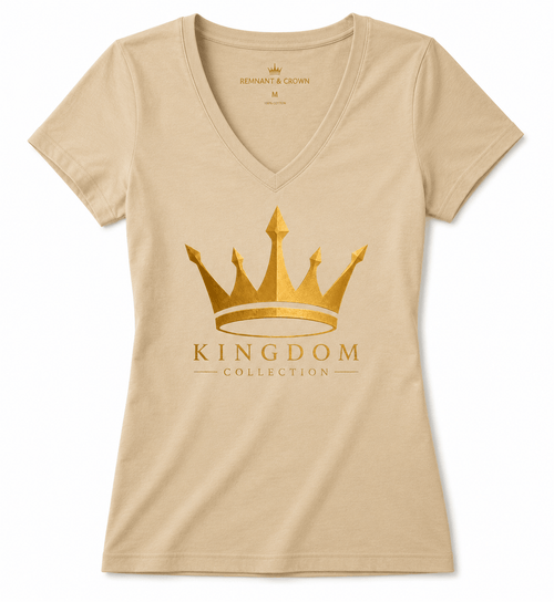 Kingdom Crown women's TEE - sand | XS | | Remnant & Crown | Premium Scripture-Inspired Apparel