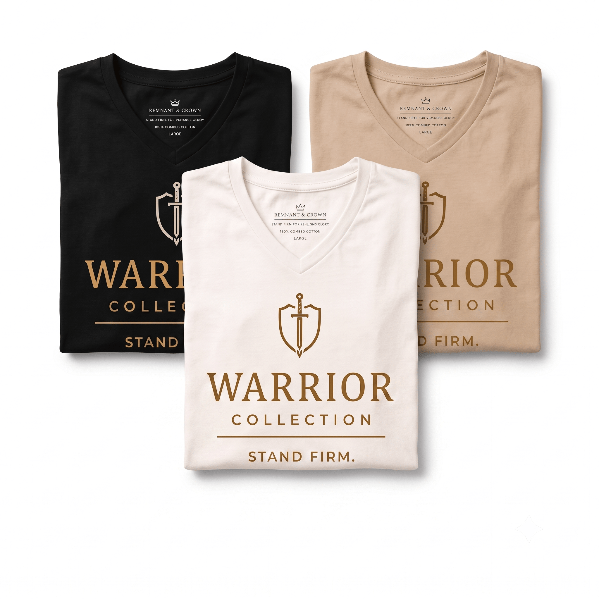 Warrior women's TEE | S | | Remnant & Crown | Premium Scripture-Inspired Apparel